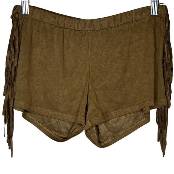Amber Blue Fringe Shorts - Picture 1 of 6